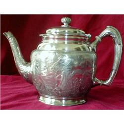 Reed & Barton TeaPOT Silver SCENIC - ANTIQUE - #2065924