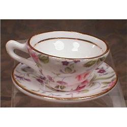 Miniature CHINTZ Cup & Saucer ROSINA England #2065926