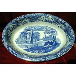 SPODE Italian OPEN Vegetable BOWL Oval BLUE #2065929