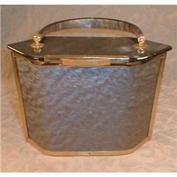 MAJESTIC Plastic PURSE Grey HANDbag VINTAGE #2065942