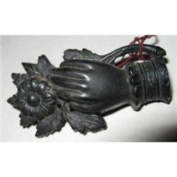 Vintage Black Mourning Pin , Brooch #2066004