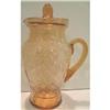 Image 1 : Pink Depression Glass Covered Lemonade Pitcher #2066005