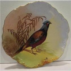 Hand Painted Limoges Game Pheasant Plate #2066007