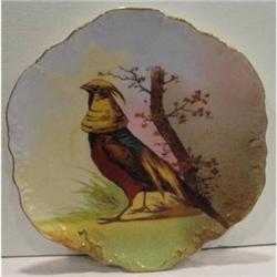 Hand Painted Limoges Oriental  Pheasant Plate #2066008