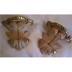 Pair of Acanthus Motif Wall Brackets  #2066012