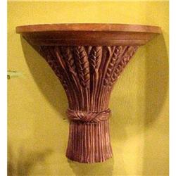 Large, Carved Pine Wall Shelf or Bracket #2066033