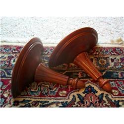 Pair of Vintage Cherry Wood Wall Brackets #2066040