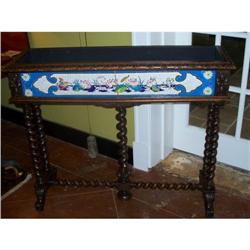 19th Century French Oak &amp; Longwy Faience #2066048