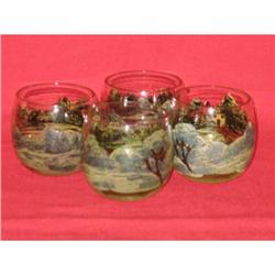Set of four reverse paint Glasses #2066076