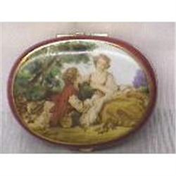 French Porcelain Oval Jewelry Box #2066104