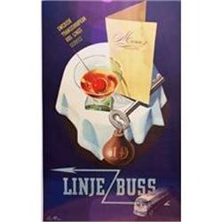 Swedish Travel by Bus Vintage Poster #2066164