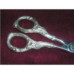 Ornate Silver Plate Grape Shears #2066175