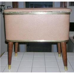 Eames Era Vinyl Sewing Stool/ Storage Box #2066191