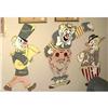 Image 1 : SET OF 3 HANDPAINTED WOOD WALL DECOR CLOWNS #2066309