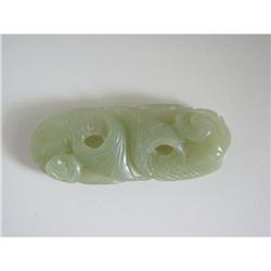 Chinese carved Celadon jade  Pendant  #2066401
