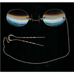 SpectaclesPince Nez. (Pinch Nose) and Hair Pin.#2066476