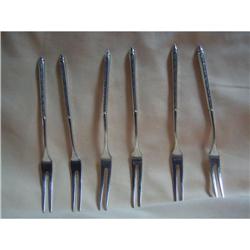 W&S SORENSEN 6 sterling silver small forks #2066596