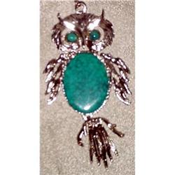 Turquoise Owl necklace #2066630