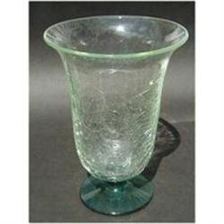 Crackle Glass Footed Vase #2066692