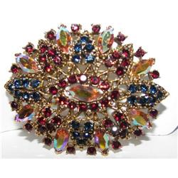WEISS Multi-Color Rhinestone Pin/Brooch #2066696