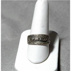 Antique Men's Sterling Ring with name of "Fred"#2066736