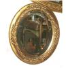 Image 1 : Oval carved  mirror frame gilt  #2066763