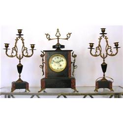 French Marble Clock Set #2066779