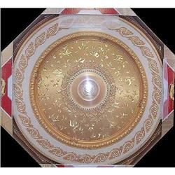 LG ORNATE VICTORIAN GILDED CEILING MEDALLION #2066824