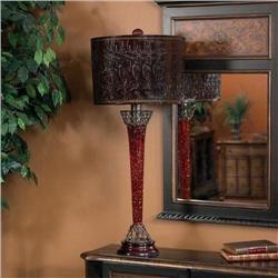 CARON OXBLOOD BRONZE DESIGNER TABLE LAMP #2066827