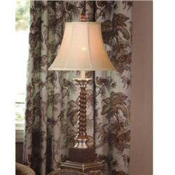 CABRILLO BARLEY TWIST TABLE LAMP W/ SILKEN #2066831