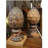 Image 1 : PR ART ARCHITECTURAL CARVED SOLID TEAK FINIAL #2066839