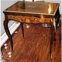 French game end table fine marquetry bronze #2066922