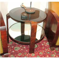 Pair of Art Deco coffee tables  mirrored  #2066923