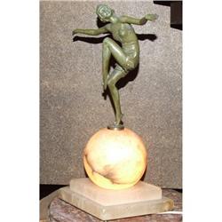 Period Art Deco table lamp  alabaster stand #2066937