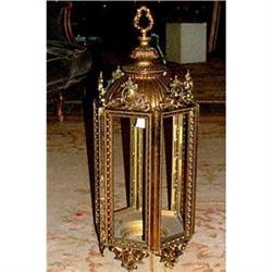 big French Bronze Lantern 30 inches H  #2066941