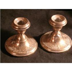 Sterling candlesticks BEAUTIFUL FLORAL BASE #2066998