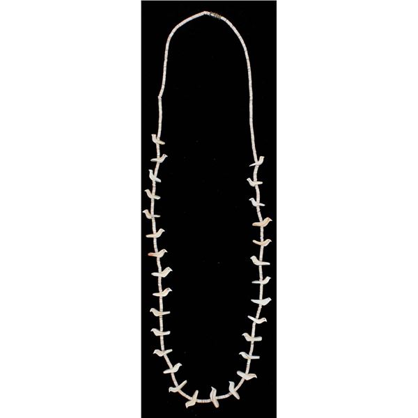 Shell Heishi & Bird Fetish Necklace