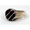 Image 1 : Taxco Sterling Onyx Ring, Size 10.5
