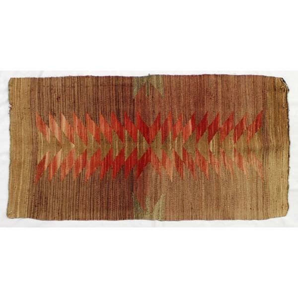 Historic Native American Navajo Wool Textile Rug