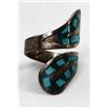 Image 3 : Mexican Sterling Turquoise Wrap Around Ring, Sz 6
