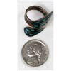 Image 7 : Mexican Sterling Turquoise Wrap Around Ring, Sz 6