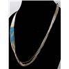 Image 1 : Navajo Liquid Silver & Turquoise Bead Necklace