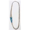 Image 9 : Navajo Liquid Silver & Turquoise Bead Necklace