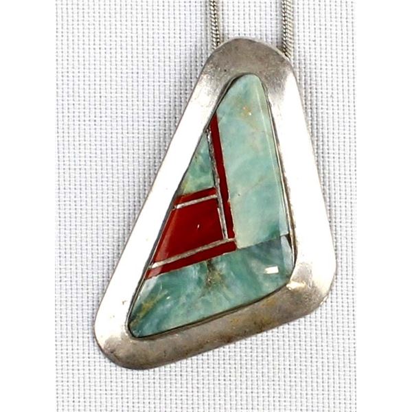 Navajo Sterling Pendant Necklace by Yellowhorse