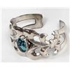 Image 1 : Navajo Sterling & Turquoise Sand Cast Bracelet