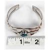 Image 8 : Navajo Sterling & Turquoise Sand Cast Bracelet
