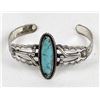 Image 2 : Navajo Route 66 Sterling Turquoise Cuff Bracelet