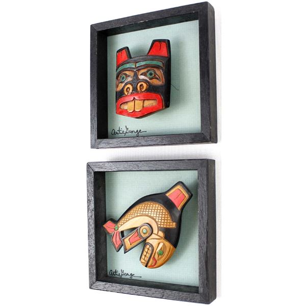 2 Northwest Coast Wood Carvings by Artie George