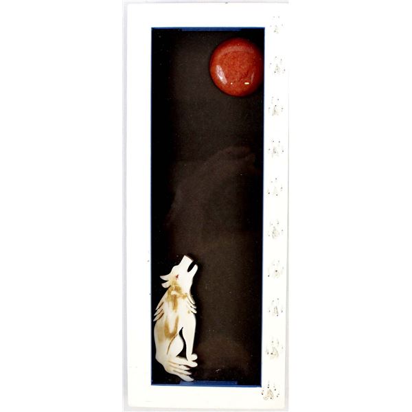 Onondaga ''Wolf Song'' Shadowbox Art by D. S. Jones