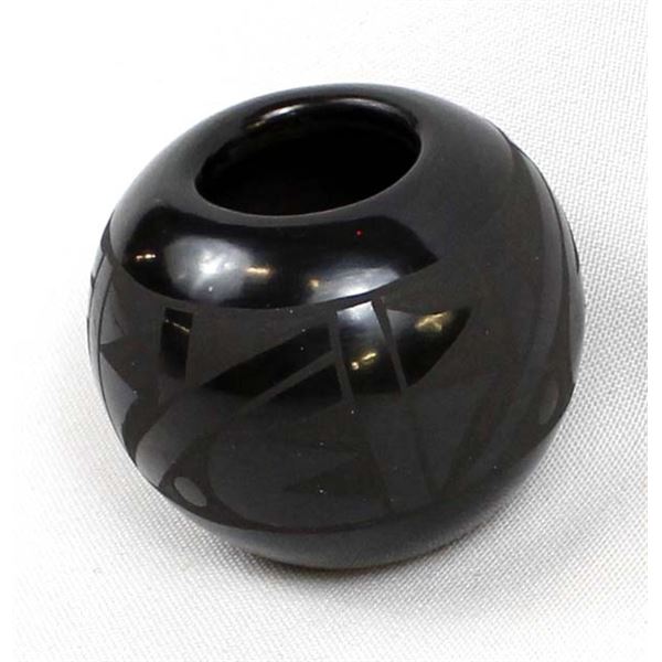 Santa Clara Black on Black Pottery Jar